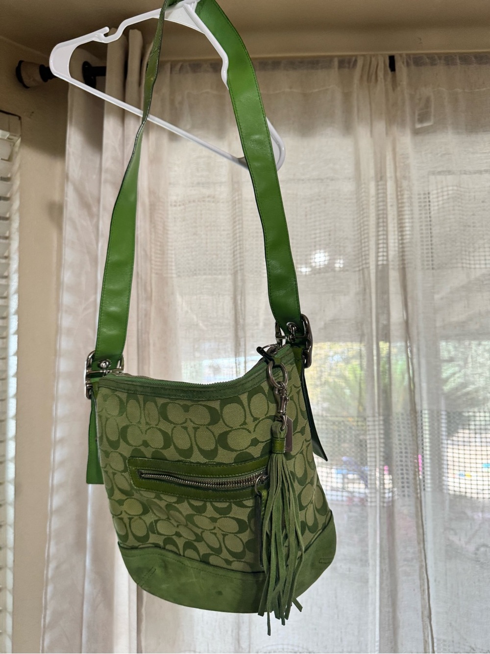 Vintage Coach suede Slim Duffle
